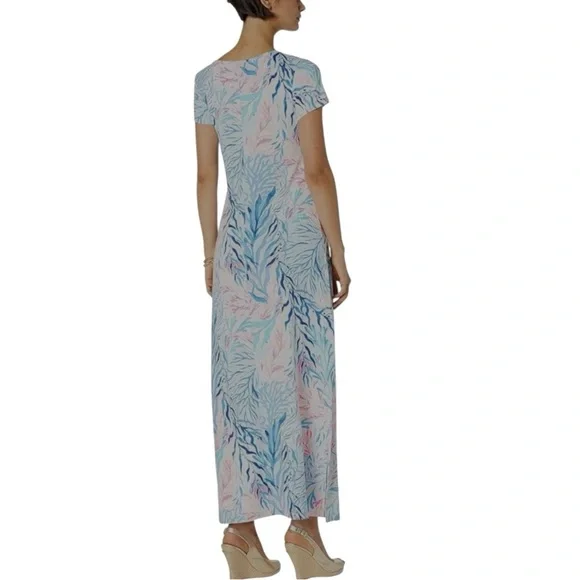 Lilly Pulitzer Wynne Short Sleeve Stretch Jersey Knit Maxi Dress Women’s Small - Picture 5 of 12